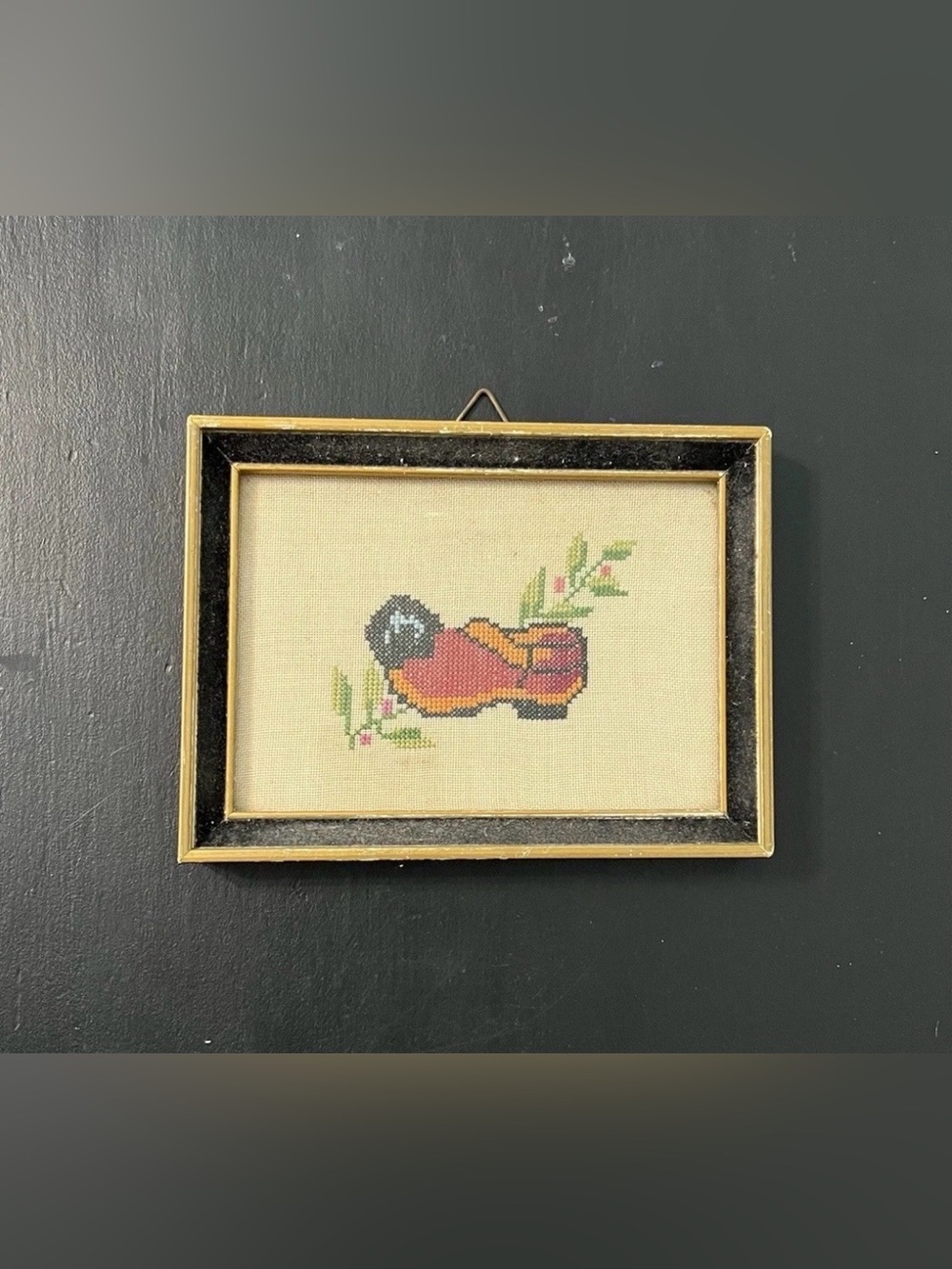 Vintage Folk Cross Stitch Wall Art